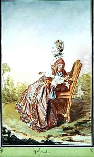 Madame Pecoul Oil Painting by Louis Carrogis Carmontelle