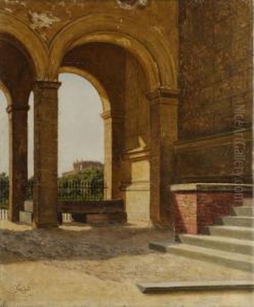 Palazzo Pitti A Firenze Oil Painting by Lorenzo Gelati