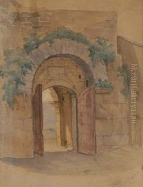 Volterra Oil Painting by Lorenzo Gelati