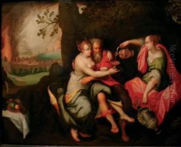 Loth Et Ses Filles Oil Painting by Gortzius Geldorp