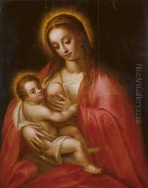 Madonna Mit Kind. Oil Painting by Gortzius Geldorp