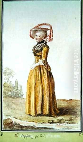 Miss Reysfeltz from Wesel Oil Painting by Louis Carrogis Carmontelle