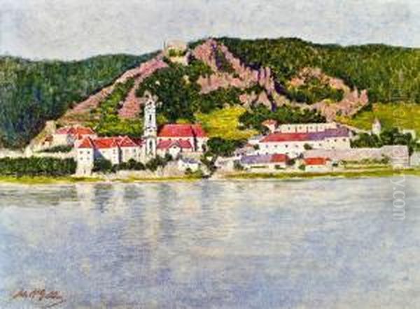 Durnstein * Oil Painting by Johann Nepomuk Geller