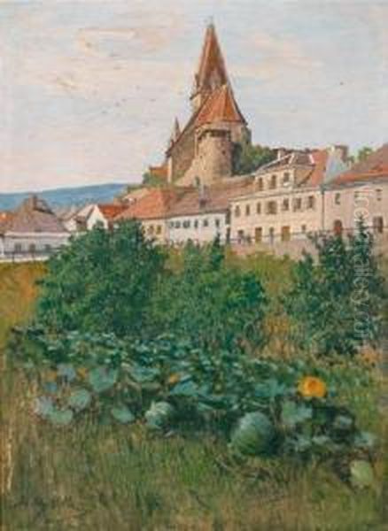 Blick Auf Weissenkirchen Oil Painting by Johann Nepomuk Geller