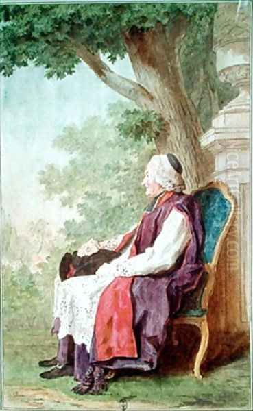 Monsieur de Roquelaure, Bishop of Senlis Oil Painting by Louis Carrogis Carmontelle