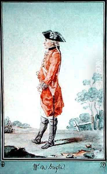 Monsieur le vicomte de Broglie 1737-1776 Oil Painting by Louis Carrogis Carmontelle