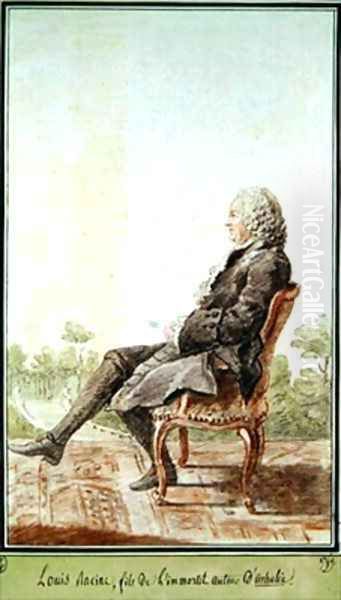 Monsieur Louis Racine 1692-1763 Oil Painting by Louis Carrogis Carmontelle