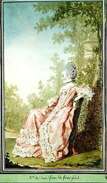 Mrs de Senac wife of the general farmer Oil Painting by Louis Carrogis Carmontelle