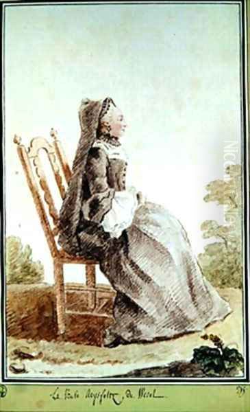 Mrs Reysfeltz from Wesel Oil Painting by Louis Carrogis Carmontelle