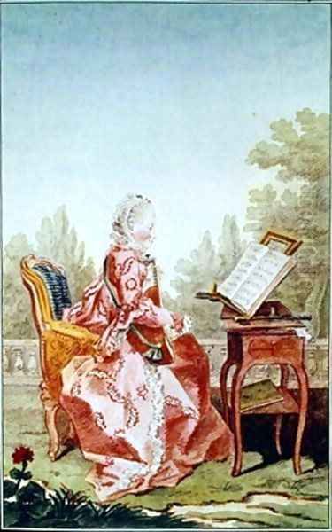 The Baroness of Holbach Oil Painting by Louis Carrogis Carmontelle