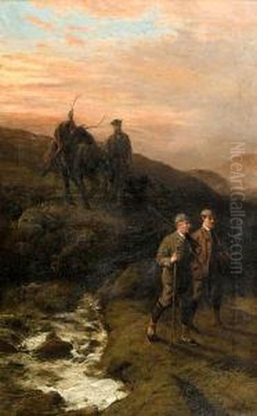 Stag Hunting; Going To The Hunt Oil Painting by George Earl