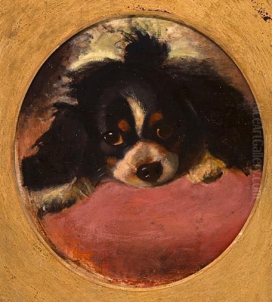 Cavalier King Charles Spaniel Oil Painting by George Earl