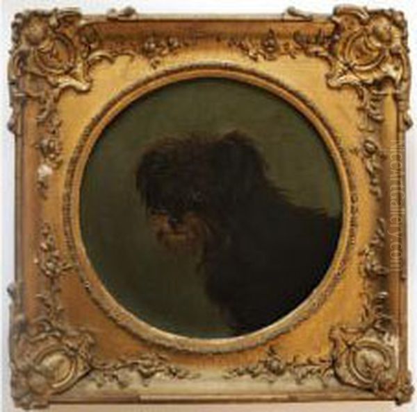 Portrait Of A Terrier Oil Painting by George Earl