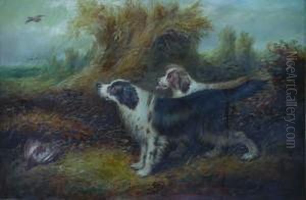 Setters Flushing Game Oil Painting by George Earl