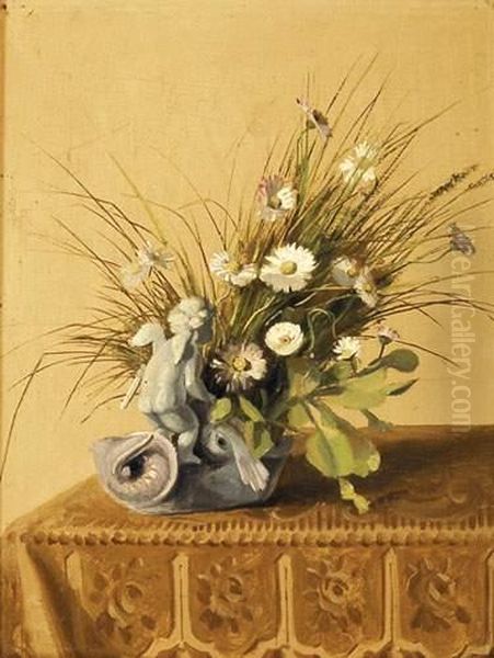 Nature Morte Aux Fleurs Des Champs Oil Painting by Jean Philippe George-Juillard