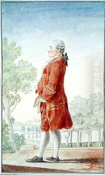 Charles-Jean de La Vallee de Rarecourt, Marquis de Pimodan Oil Painting by Louis Carrogis Carmontelle