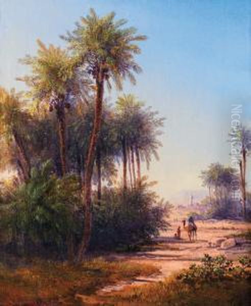 Paysage Oriental Oil Painting by Friedrich Otto Georgi