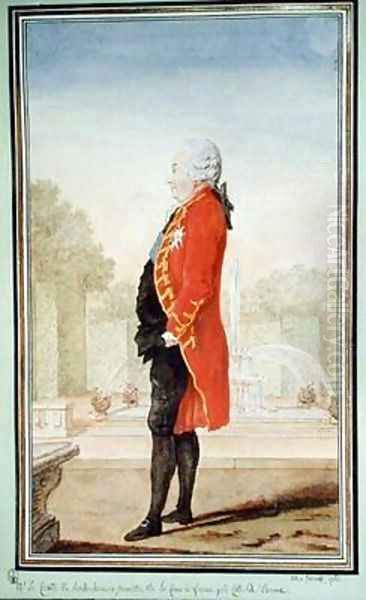 Francois Charles, Comte de Rochechouart Oil Painting by Louis Carrogis Carmontelle