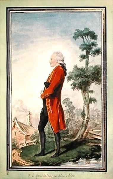 Jean-Balthazar d'Adhemar-de-Montfalcon (1720-90) Count of Adhemar Oil Painting by Louis Carrogis Carmontelle