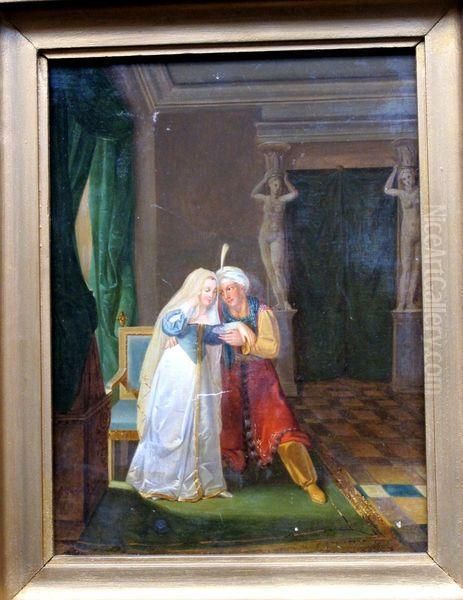 Matilde Et Malek-adhel Oil Painting by Baron Francois Gerard