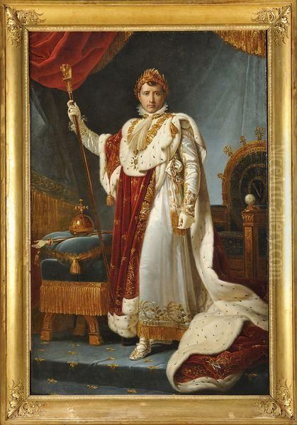 Portrait De L'empereur Napoleon Ier En Costume De Sacre Oil Painting by Baron Francois Gerard