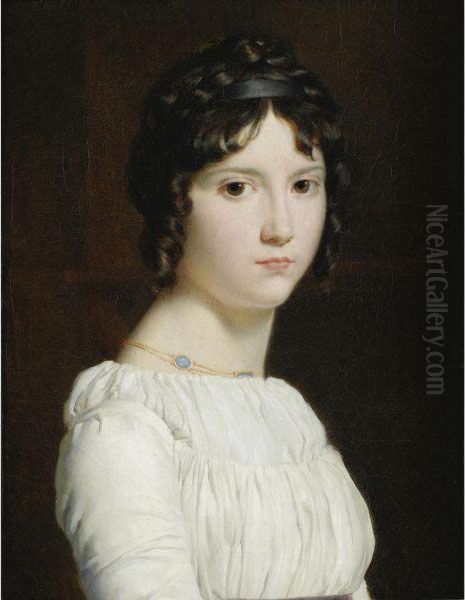 Portrait Of Alexandrine Emilie Brongniart Oil Painting by Baron Francois Gerard