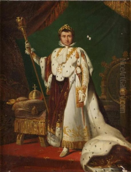 Napoleon I Kroningsdrakt Oil Painting by Baron Francois Gerard