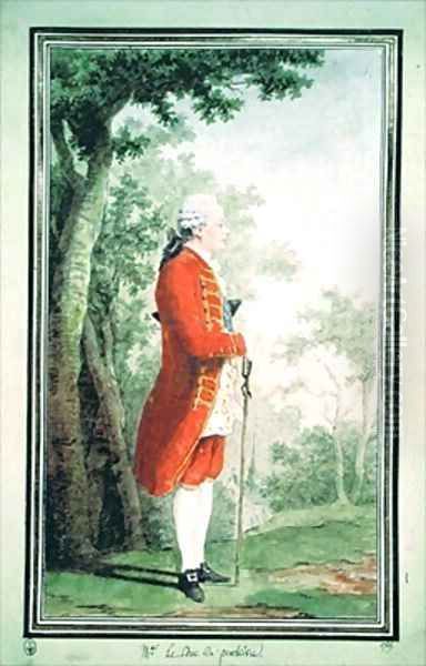 Louis Jean Marie de Bourbon (1725-93) Duke of Penthievre Oil Painting by Louis Carrogis Carmontelle