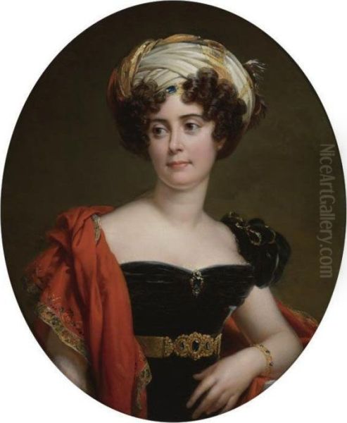 Portrait Of Blanche-josephine Le Bascle D'argenteuil, Duchesse De Maille (1787-1851) Oil Painting by Baron Francois Gerard