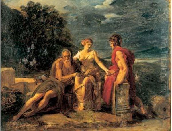 Les Trois Ages De La Vie Oil Painting by Baron Francois Gerard