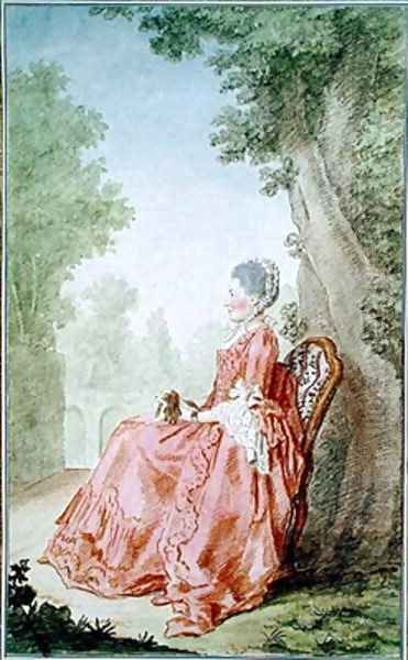 Madame de Feuillant Oil Painting by Louis Carrogis Carmontelle