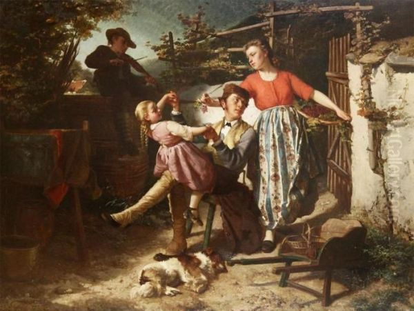 Family Joy Oil Painting by Theodore Gerard