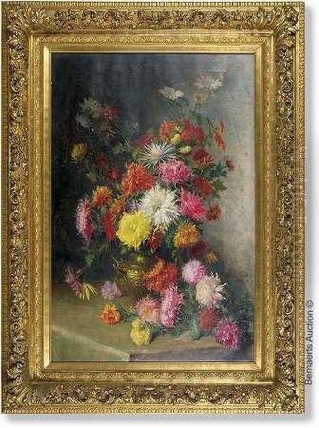 Still Lifewith Flowers Oil Painting by Theodore Gerard