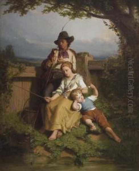 A Happy Pastime Oil Painting by Theodore Gerard