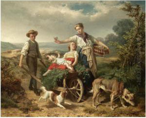 La Promenade Oil Painting by Theodore Gerard