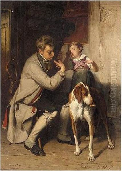 The Biscuit Thief Oil Painting by Theodore Gerard