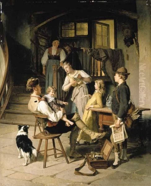 The Happy Family Oil Painting by Theodore Gerard