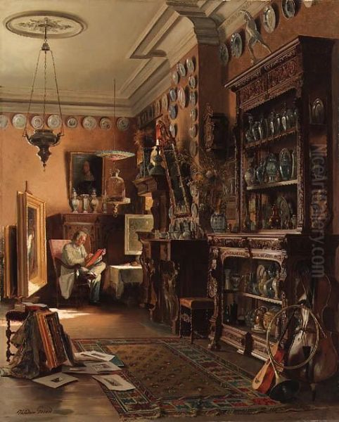 The Collector's Studio Oil Painting by Theodore Gerard