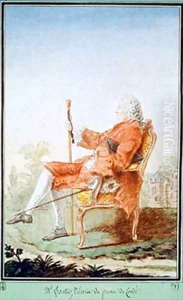 Monsieur Frontier Treasurer to the Duke of Orleans Oil Painting by Louis Carrogis Carmontelle