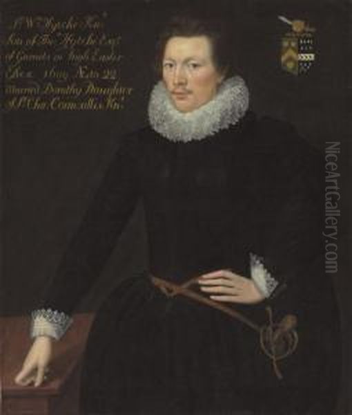 Portrait Of Sir William Fytche, Half-length Oil Painting by Marcus Ii Gerards