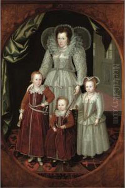 Various Properties
 

 
 
 

 
 Portrait Of Anne, Lady Wentworth (d.1625), Wife Of Henry, 3rd 
Baron Wentworth (d.1593), And Her Children, Thomas (1591-1667), Jane 
(b.1592) And Henry (1594-1644) Oil Painting by Marcus Ii Gerards