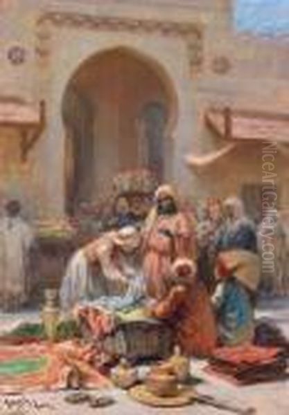 Orientalischer Markt Oil Painting by Imre Gergely