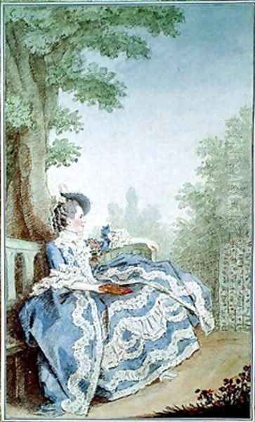 Sophie-Septimanie de Vignerod du Plessis de Richelieu, Comtesse d'Egmont Oil Painting by Louis Carrogis Carmontelle