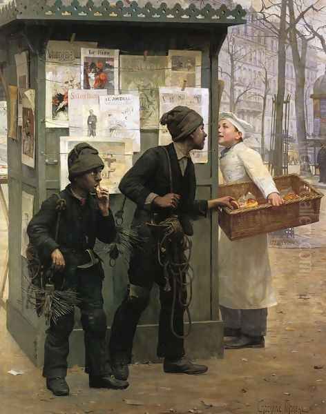 Opportunity Makes the Thief Oil Painting by Paul Charles Chocarne-Moreau