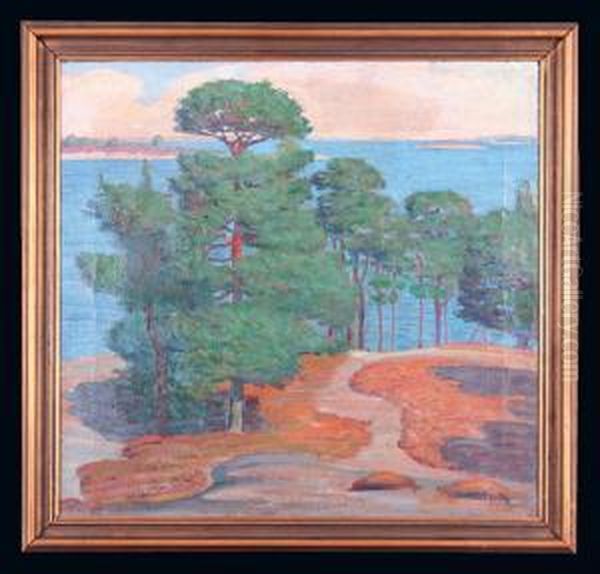 Sosny Nad Morzem, 1917 R. Oil Painting by Aron Gerle