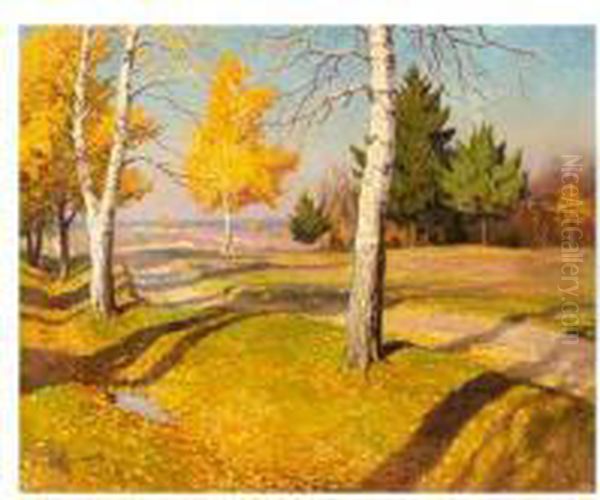 Indian Summer Oil Painting by Mikhail Markianovich Germanshev