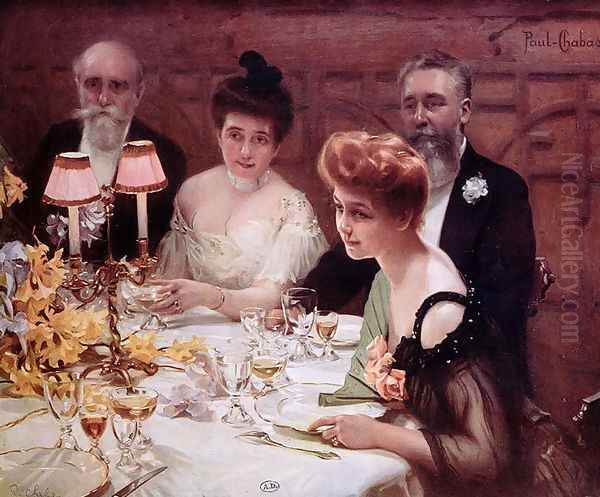 The Corner of the Table, 1904 Oil Painting by Paul Chabas