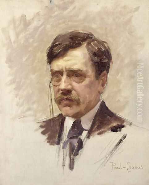 Paul Bourget (1852-1935) c.1895 Oil Painting by Paul Chabas