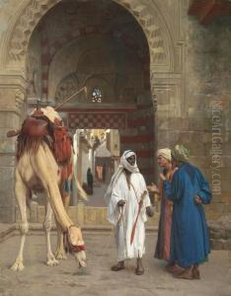 Dispute D'arabes Oil Painting by Jean-Leon Gerome