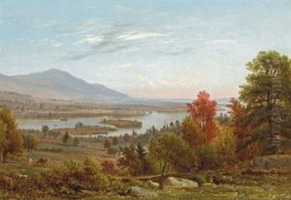 Lake Winnipesaukee In October Oil Painting by Samuel Lancaster Gerry